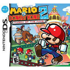 Nintendo DS game case for 'Mario & Donkey Kong 2' with colorful graphics and character illustration.