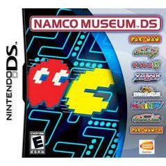 Namco Museum DS game case for Nintendo DS with colorful graphics and text.