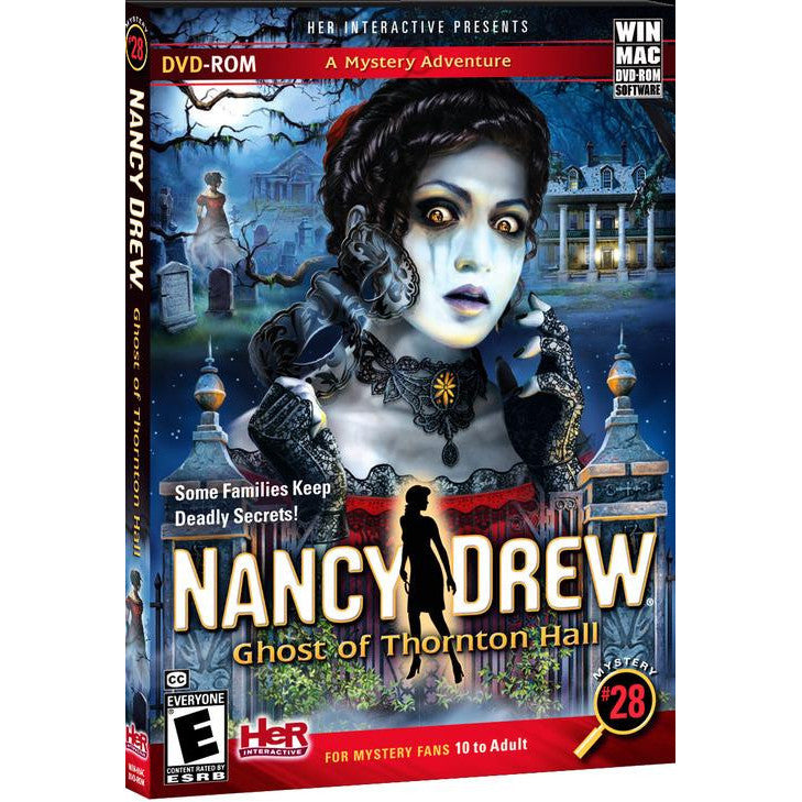 Nancy Drew: Ghost of Thornton Hall game box with a dark, eerie background