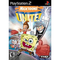 PlayStation 2 game cover for 'Nicktoons Unite!' featuring SpongeBob SquarePants and other characters.