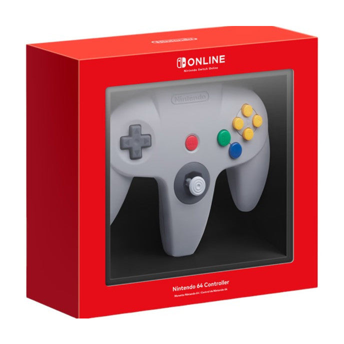 Gray Nintendo 64 controller in a red box with 'Nintendo Online' branding.