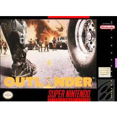 Super Nintendo Entertainment System game cartridge for 'Outlander'