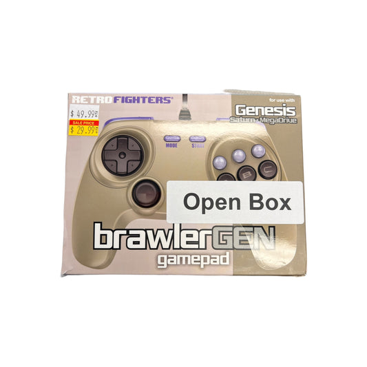 BrawlerGen Blue & Grey 2-In-1 Genesis & Saturn Wired Controller