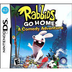 Nintendo DS game case for 'Rabbids Go Home: A Comedy Adventure' with a cartoon rabbit character.