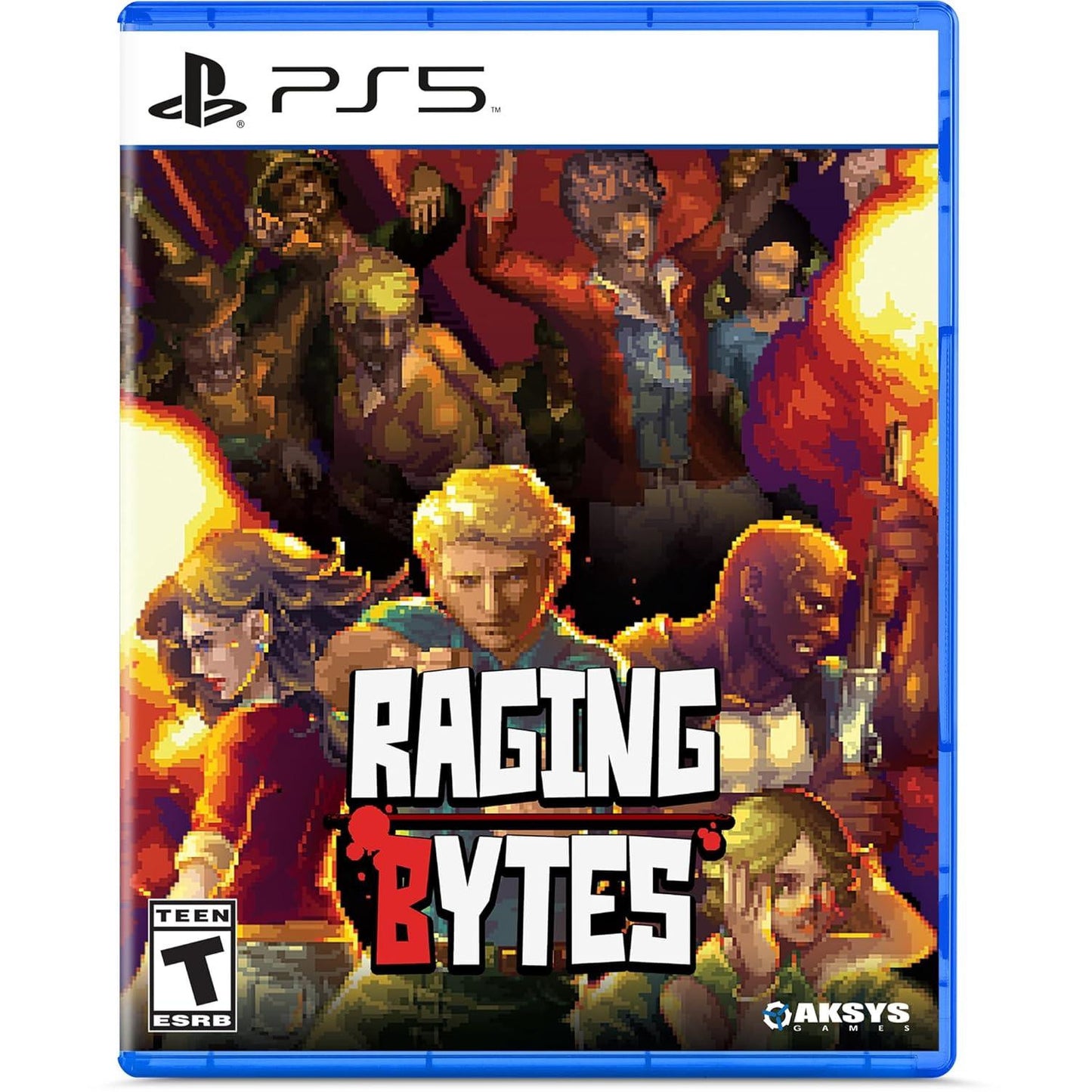 Game cover for 'Raging Bytes' with characters and 'PS5' branding