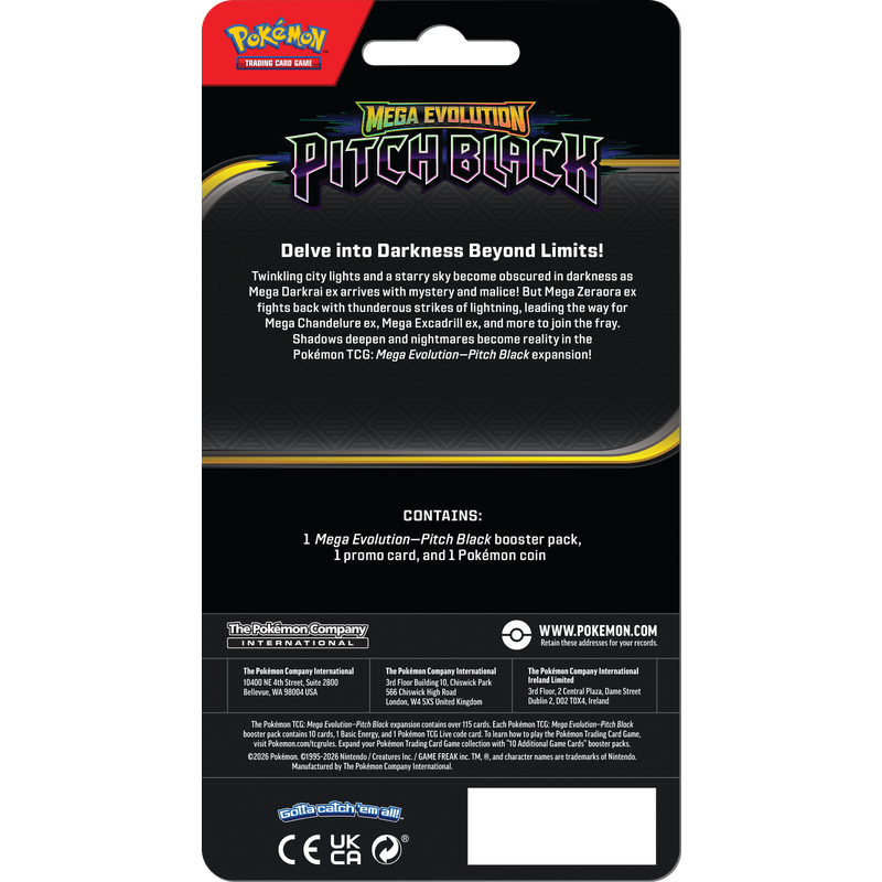 Pokemon TCG: Mega Evolution Pitch Black Checklane Blister