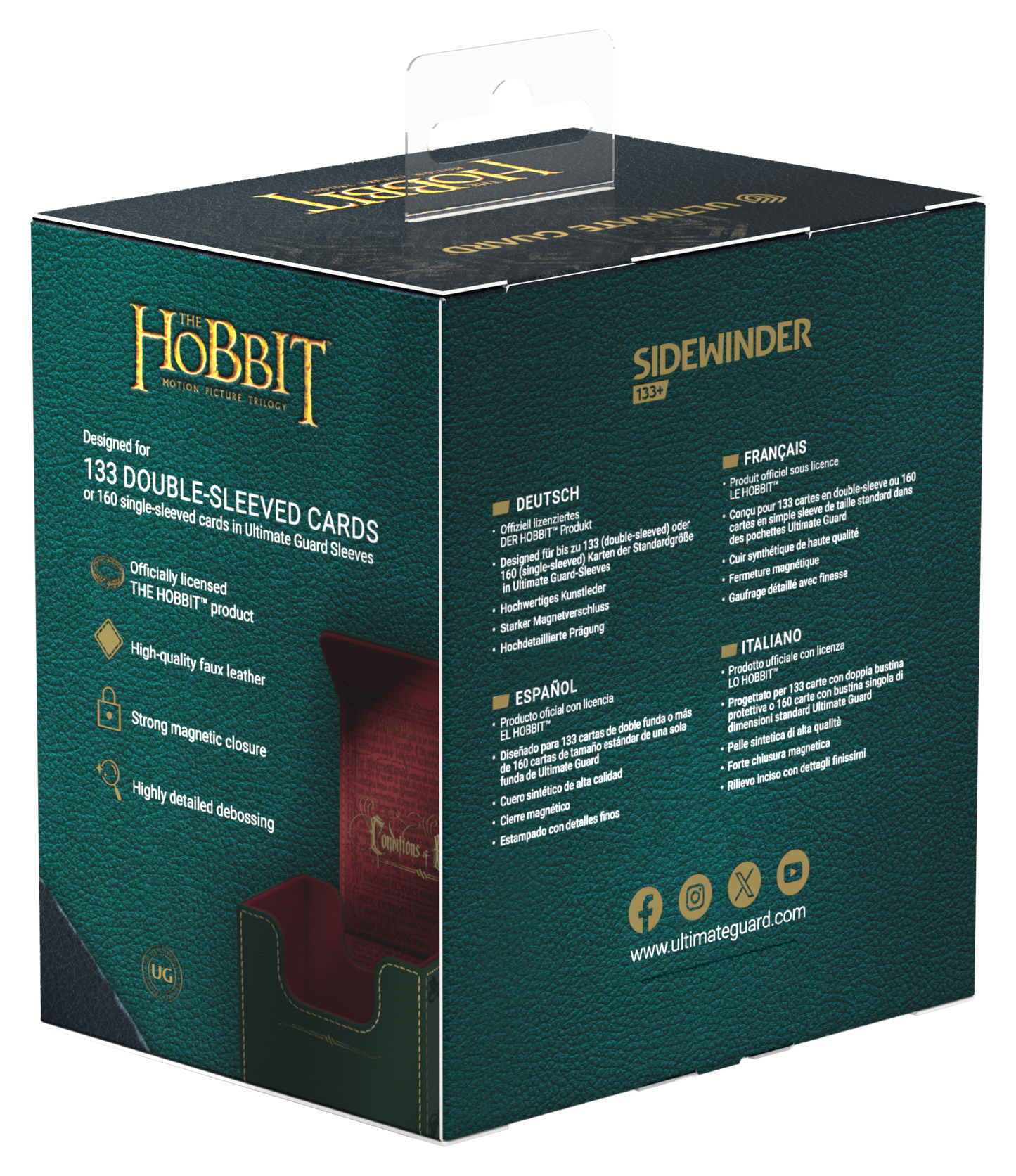 Ultimate Guard Deck Case Sidewinder 133+ Xenoskin MTG The Hobbit - A Fateful Engagement