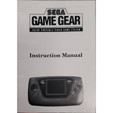 Instruction manual for Sega Game Gear color portable video game system
