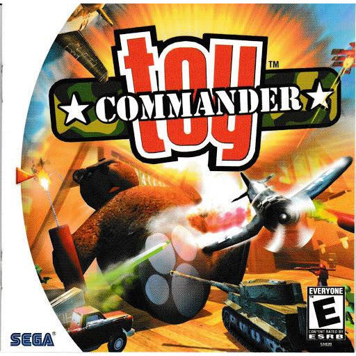 Toy Commander game cover with toys and a plane on a colorful background