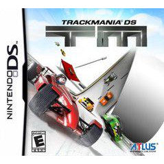TrackMania DS game case for Nintendo DS with racing car illustration
