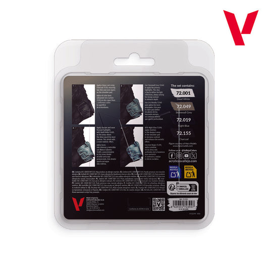 Vallejo: Game Color Non Metallic Metal (NMM) Silver Paint Set
