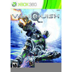 Game cover for 'VaniQuish' on Xbox 360 with a robot character.
