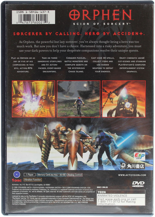 Orphen Scion Of Sorcery (PS2)