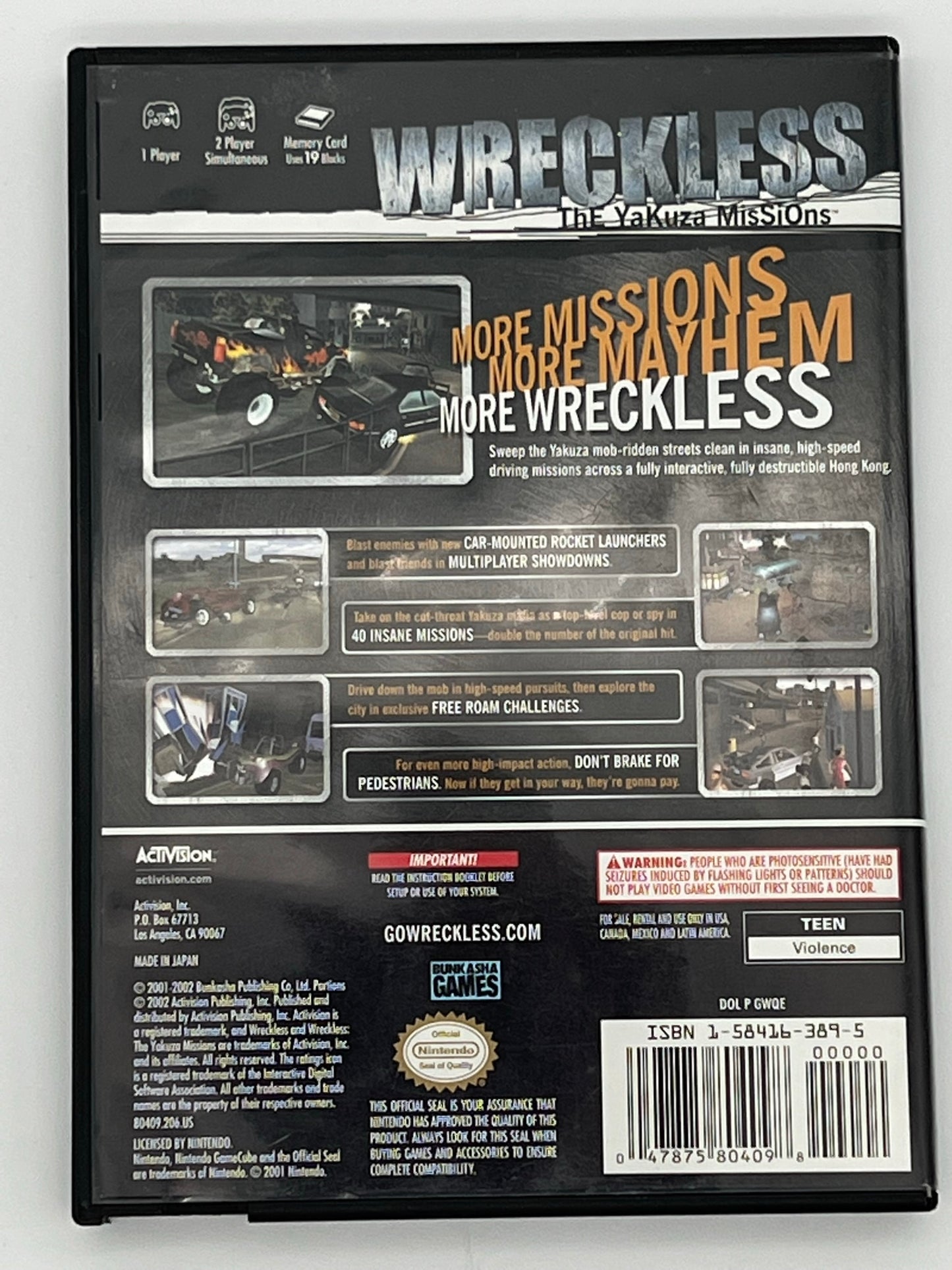 Wreckless The Yakuza Missions