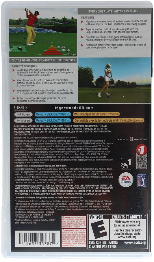 Tiger Woods PGA Tour 09 (PSP)