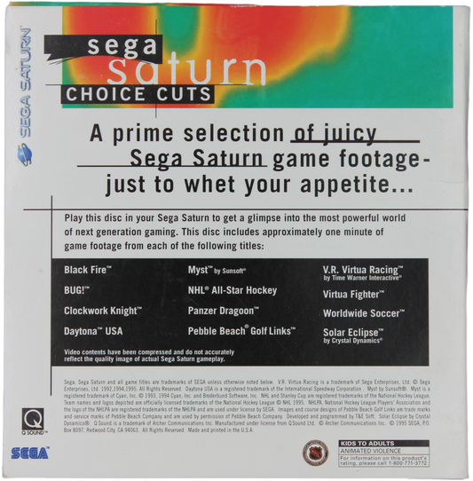 SEGA Saturn Choice Cuts