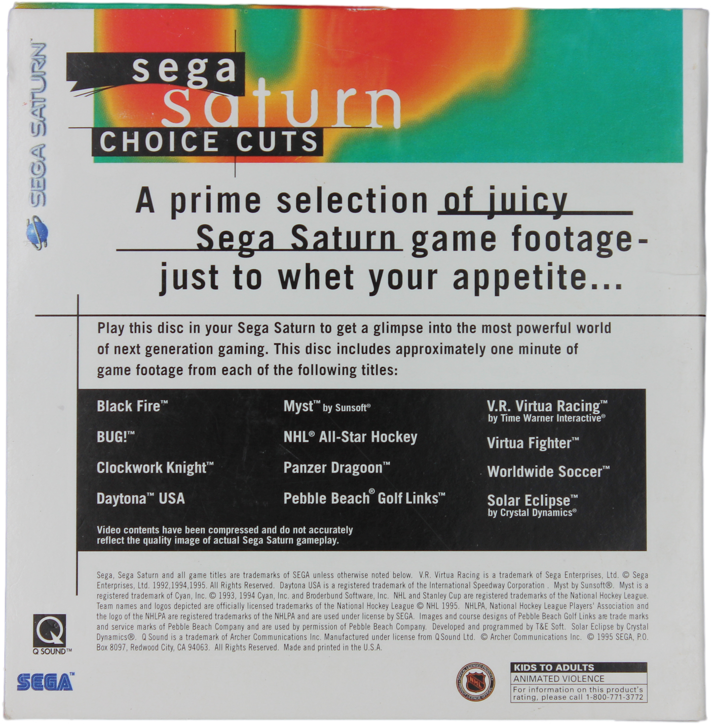 SEGA Saturn Choice Cuts