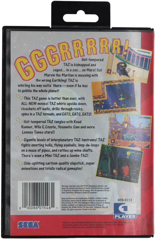 Taz In Escape From Mars (GEN)