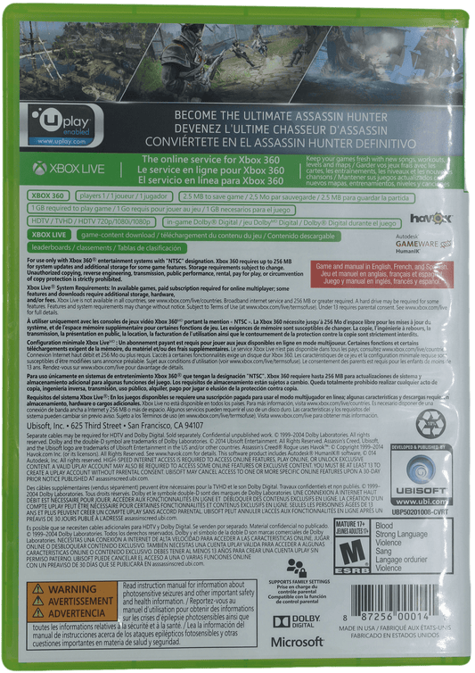 Assassin's Creed: Rogue (360)