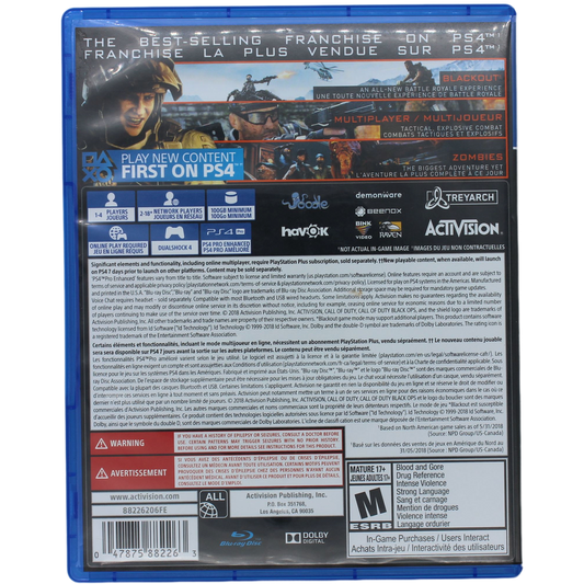 Call Of Duty: Black Ops 4 (PS4)