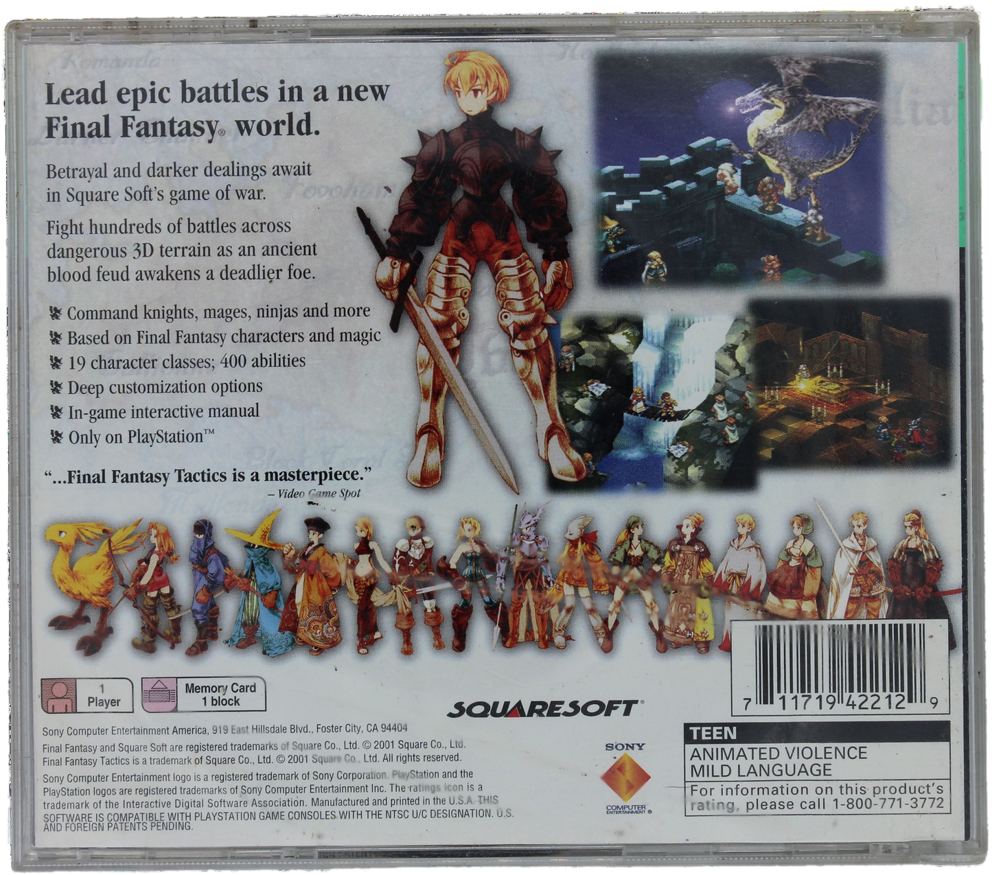 Final Fantasy Tactics [Greatest Hits] (PS1)
