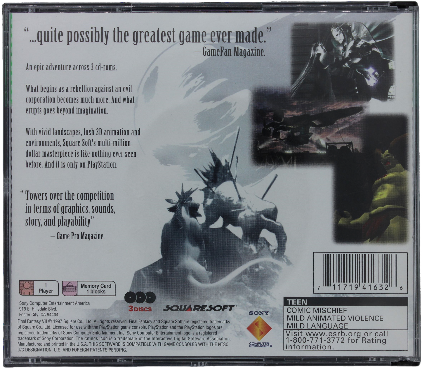 Final Fantasy VII [Greatest Hits] - No Manual