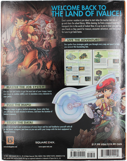 Final Fantasy Tactics A2: Grimoire Of The Rift: Official Strategy Guide (DS)