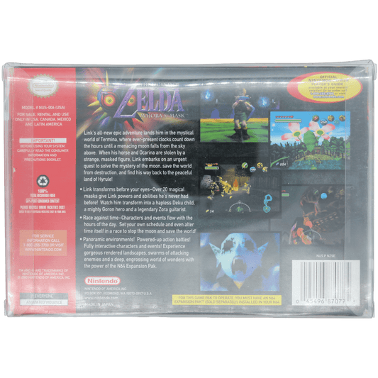 The Legend Of Zelda: Majora's Mask + Box + Manual + Clear Case