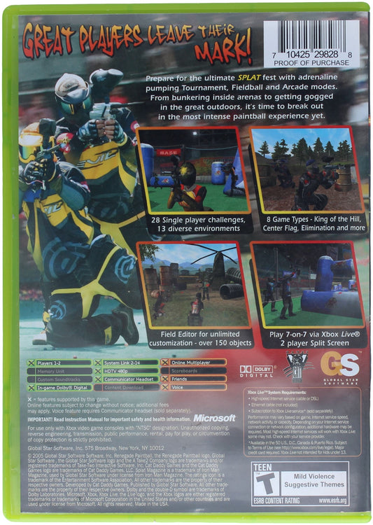 Splat Magazine Renegade Paintball (Xbox)