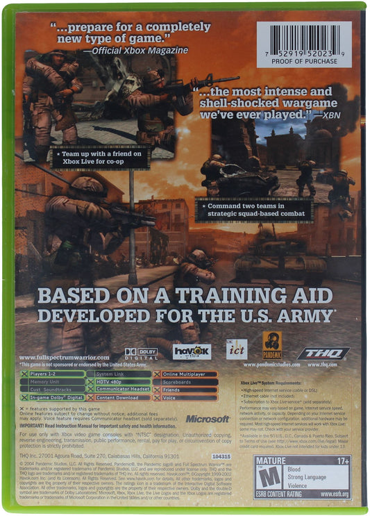 Full Spectrum Warrior (Xbox)