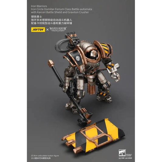 JOYTOY - Iron Warriors Iron Circle Domitar-Ferrum Class Battle-automata with Karceri Battle Shield and Graviton Crusher (PRE-ORDER RELEASES MAR)
