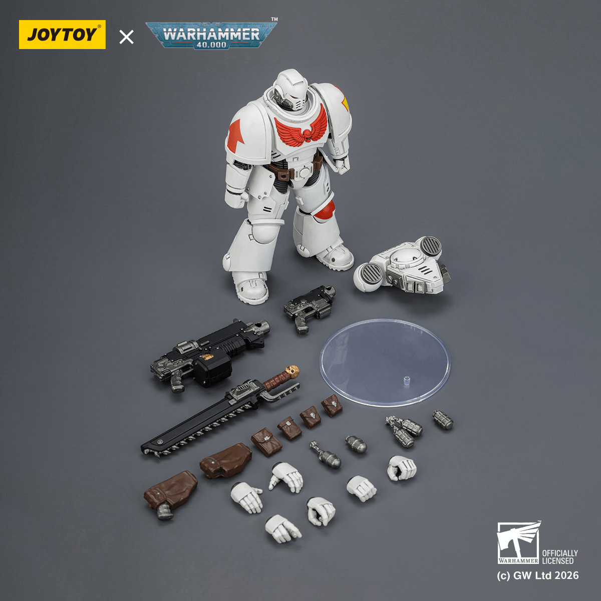 JOYTOY - White Scars Intercessor with Bolt Rifle, Bolt Pistol and Chainsword