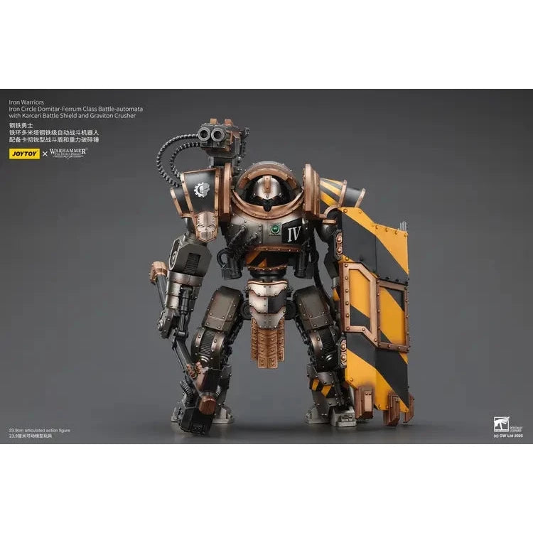 JOYTOY - Iron Warriors Iron Circle Domitar-Ferrum Class Battle-automata with Karceri Battle Shield and Graviton Crusher (PRE-ORDER RELEASES MAR)