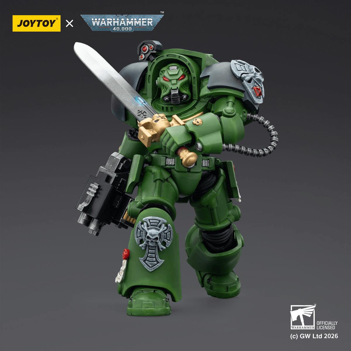JOYTOY - Salamanders Terminator 1 with Power Sword and Storm Bolter