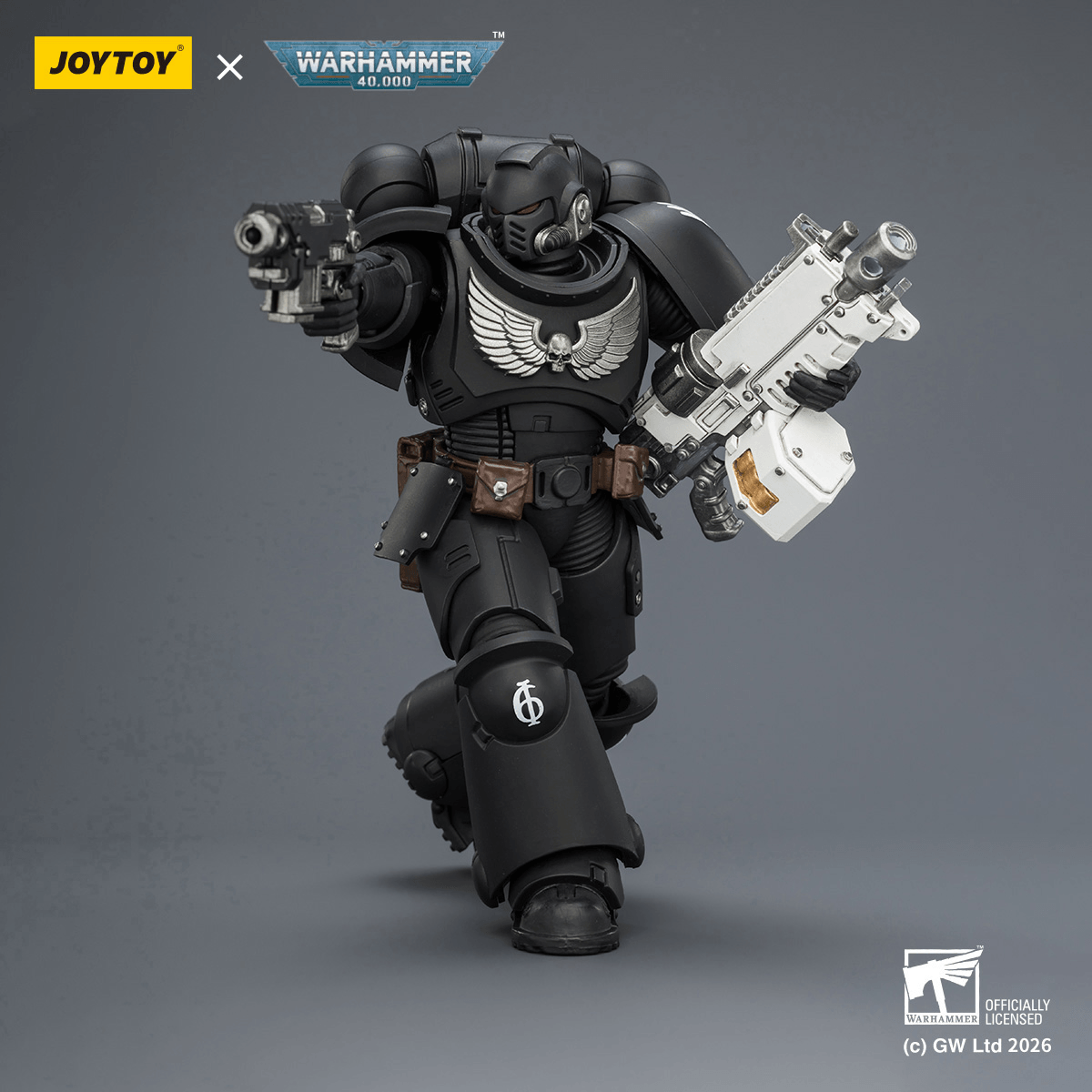 JOYTOY - Iron Hands Intercessor with Bolt Rifle, Bolt Pistol and Chainsword
