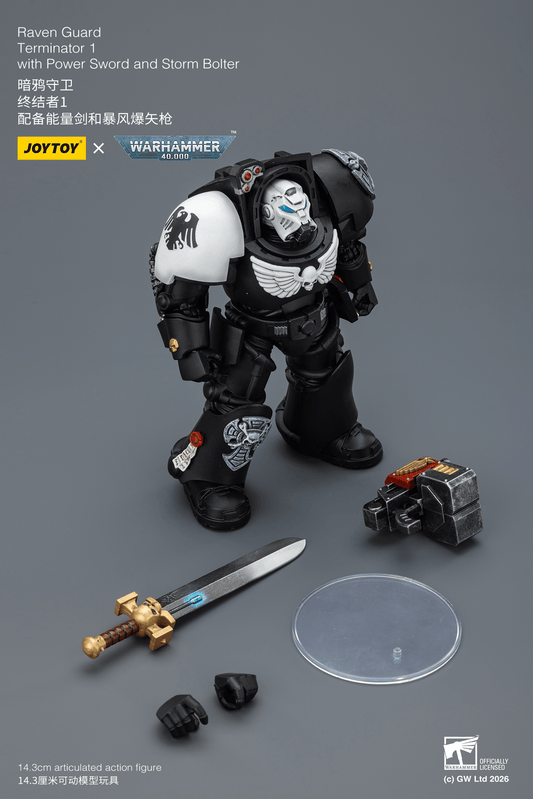 JOYTOY - Raven Guard Terminator 1 with Power Sword and Storm Bolter