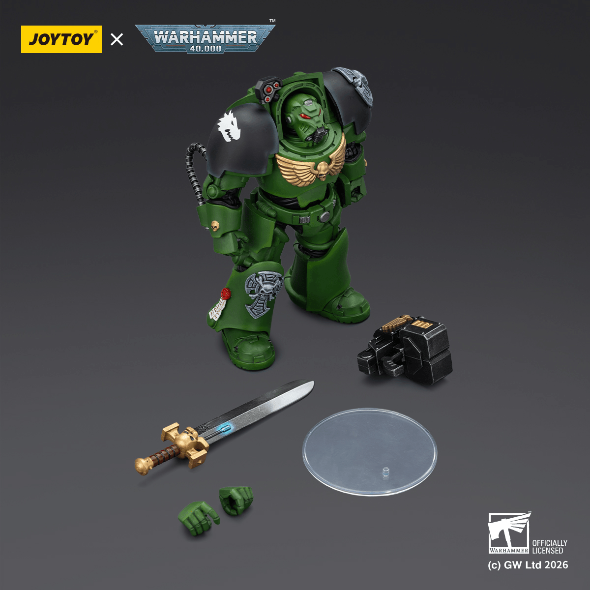 JOYTOY - Salamanders Terminator 1 with Power Sword and Storm Bolter