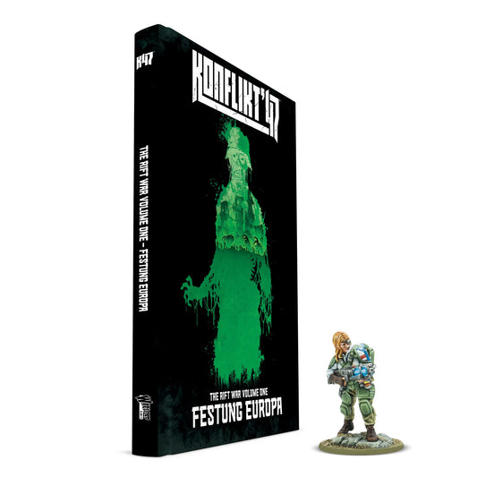 Konflikt '47 -  Festung Europa Hardcover + Bonus "Operation Touchdown" Miniature