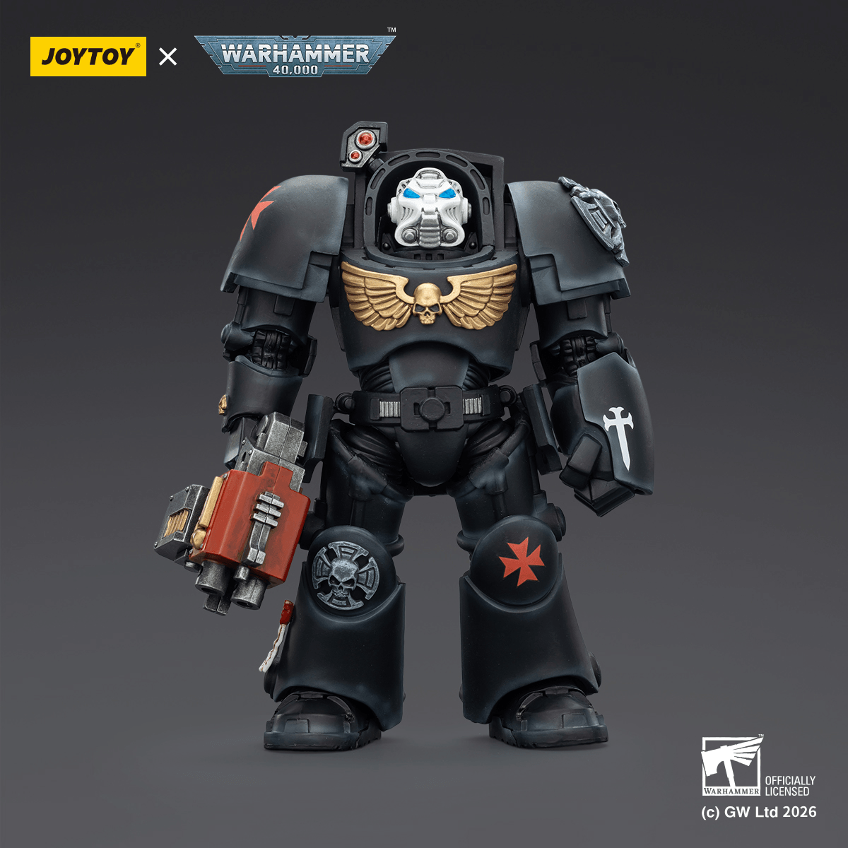 JOYTOY - BlackTemplars Terminator 2 with Power Fist and Storm Bolter
