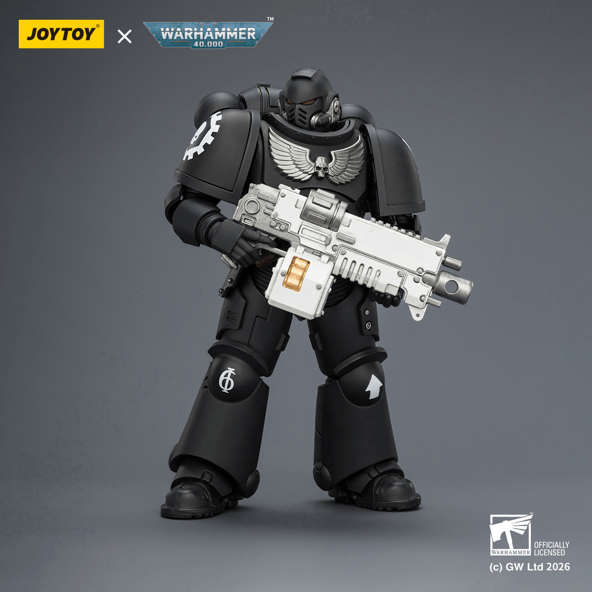 JOYTOY - Iron Hands Intercessor with Bolt Rifle, Bolt Pistol and Chainsword