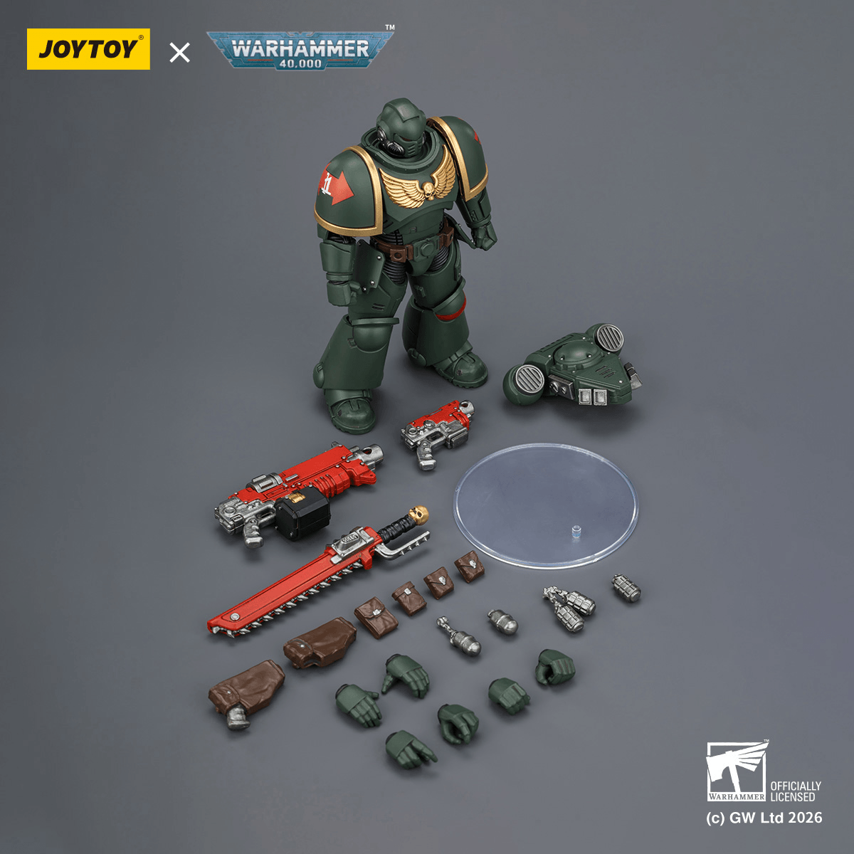 JOYTOY - Dark Angels Intercessor with Bolt Rifle, Bolt Pistol and Chainsword