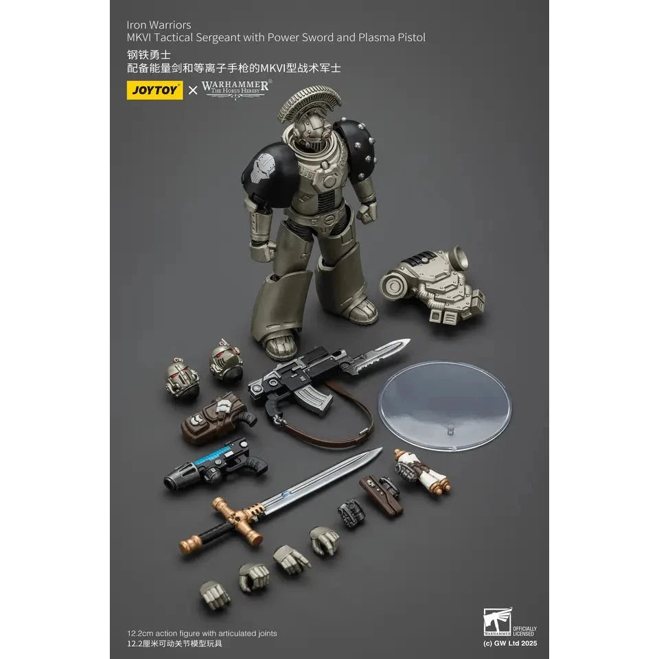 JOYTOY - Iron Warriors MKVI Tactical Sergeant with Power Sword and Plasma Pistol