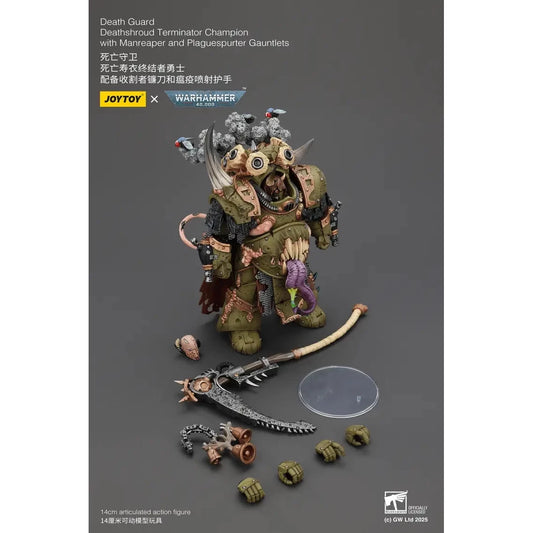 JOYTOY - Death Guard Deathshroud Terminator Champion with Manreaper and Plaguespurter Gauntlets (PRE-ORDER RELEASES FEB)