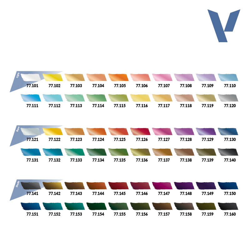 Vallejo: True Metallic Metal Full Collection Case Paint Set