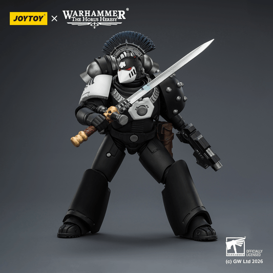 JOYTOY - Raven Guard MkVI Tactical Sergeant with Power Sword, Bolter and Plasma Pistol