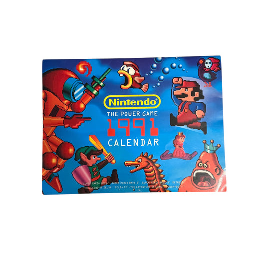 Nintendo The Power Game 1991 Calendar