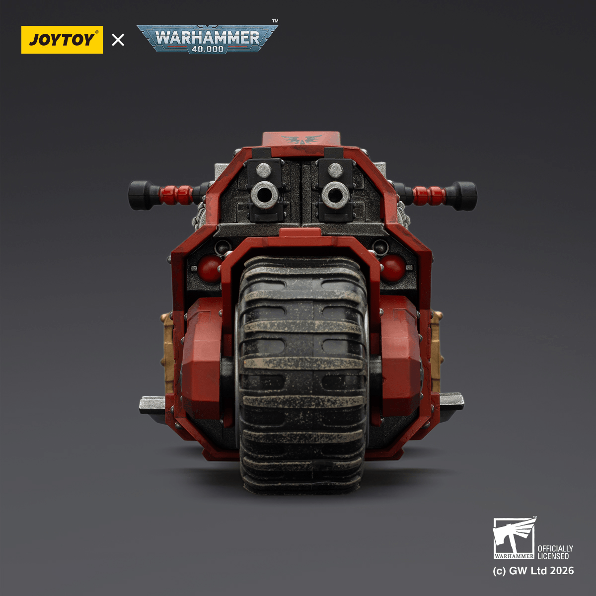 JOYTOY - Blood Angels Raider-pattern Combat Bike with twin-linked bolt rifles