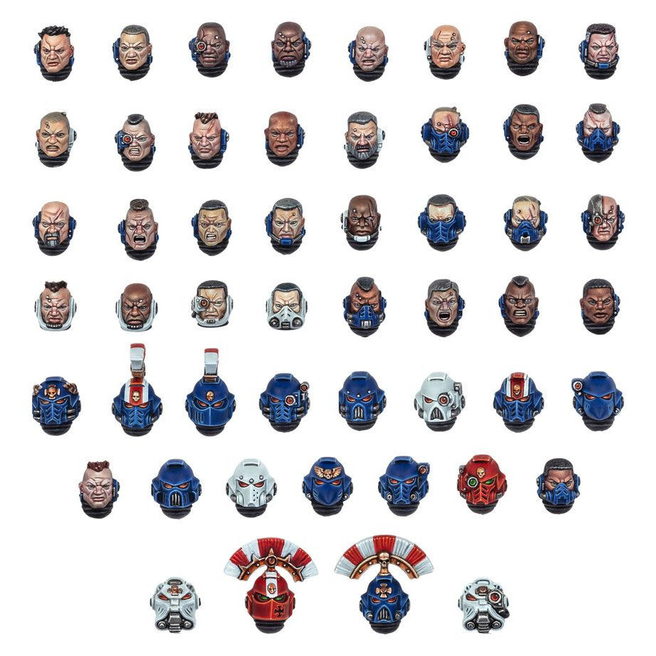 Warhammer 40000 Space Marine Heads (GW Online Model)