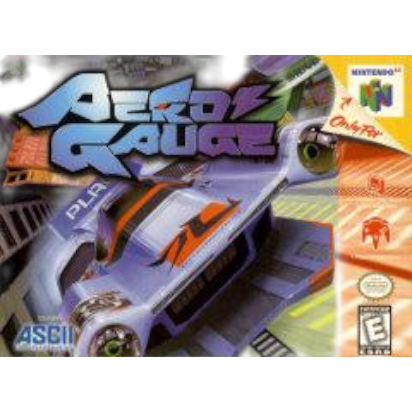 Aerobrake game cover with a racing car illustration and Nintendo logo.