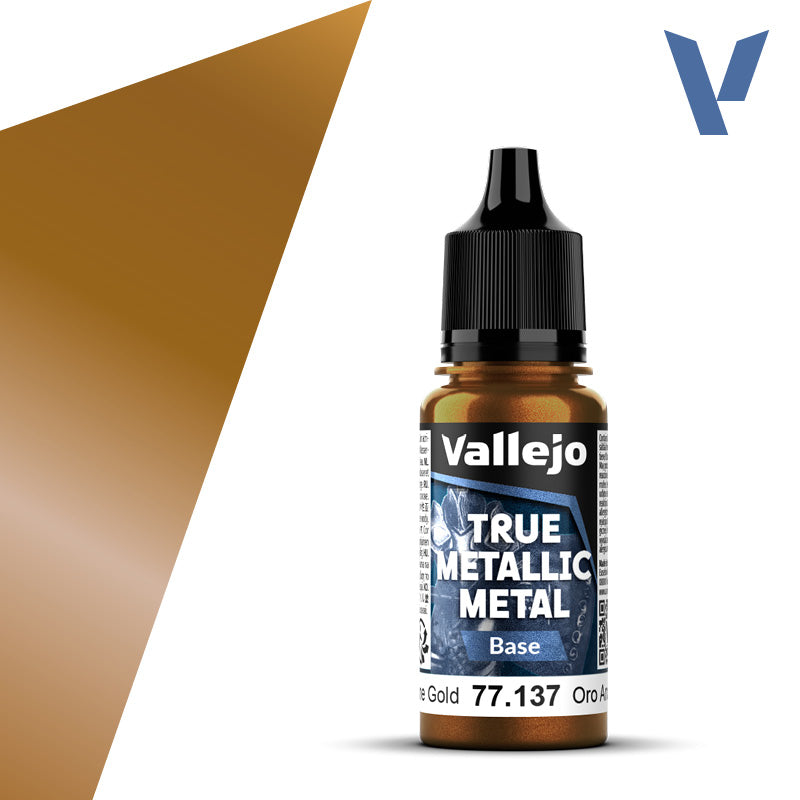 Vallejo - True Metallic Metal: Single Bottles – Arcane Gold System 18ml